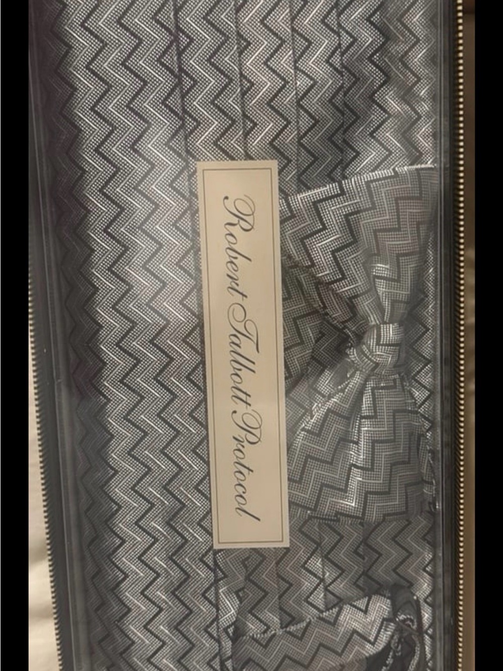 Robert Talbott Silver ChevronBow Tie